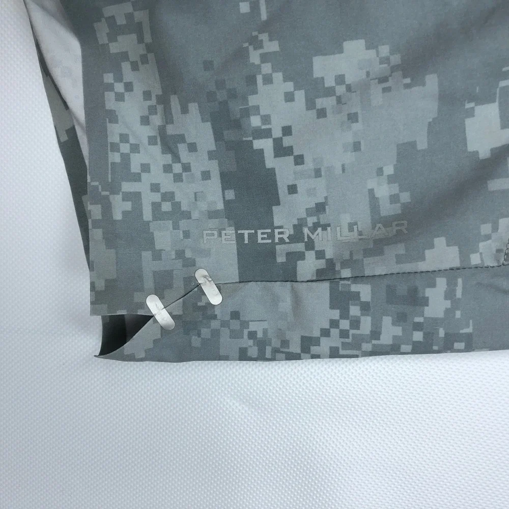 Peter Millar Crown Board Shorts Digital Camo Swim Trunks Grey Mens Large
